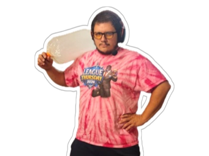 Choop in his League Thursday shirt