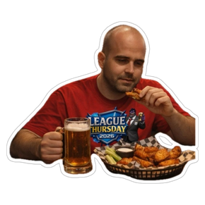 Farva considering his next move over beer and wings